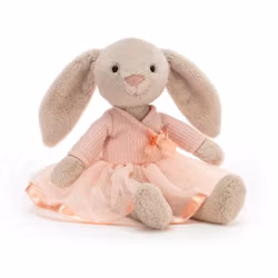 Jellycat Mjukisdjur Beige Kanin med Rosa Balettkjol och Kofta - Lottie Bunny Ballet