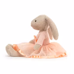 Jellycat Mjukisdjur Beige Kanin med Rosa Balettkjol och Kofta - Lottie Bunny Ballet