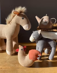 Virkat Mjukisdjur Brun Häst med Fluffig Man - Henry Egmont Toys