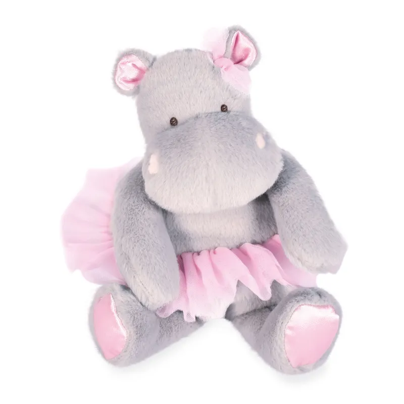 Mjukisdjur Flodhäst med Rosa Ballerinakjol - Hippo Tutu Pearl Grey