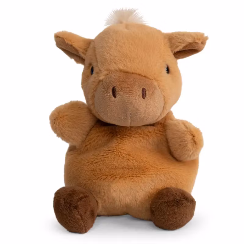 Mjukisdjur med Tyngd Brun Ponny - Living Nature Farm Animal Häst