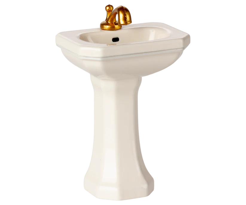 Maileg Litet Handfat med Guldkranar Vitt - Maileg A/W -25