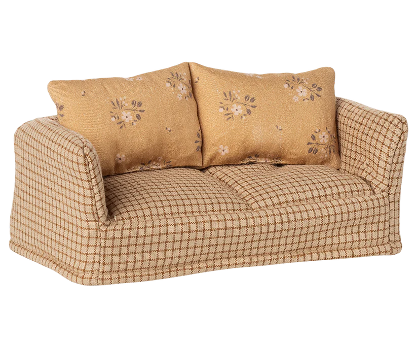 Maileg Soffa till Möss Rutig med Blommiga Kuddar Mable - Maileg A/W - 25
