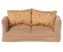 Maileg Soffa till Möss Rutig med Blommiga Kuddar Mable - Maileg A/W - 25