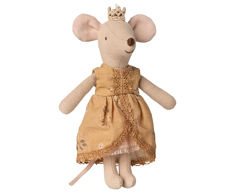 Maileg Prinsessa Storasyster Mus med Blommig Gul Klänning - Maileg A/W -25