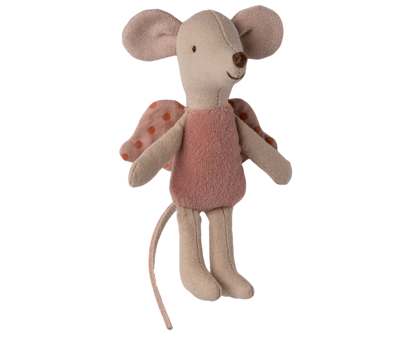 Maileg Älva Lillasyster Mus Rosa med Prickiga Vingar - Maileg A/W -25