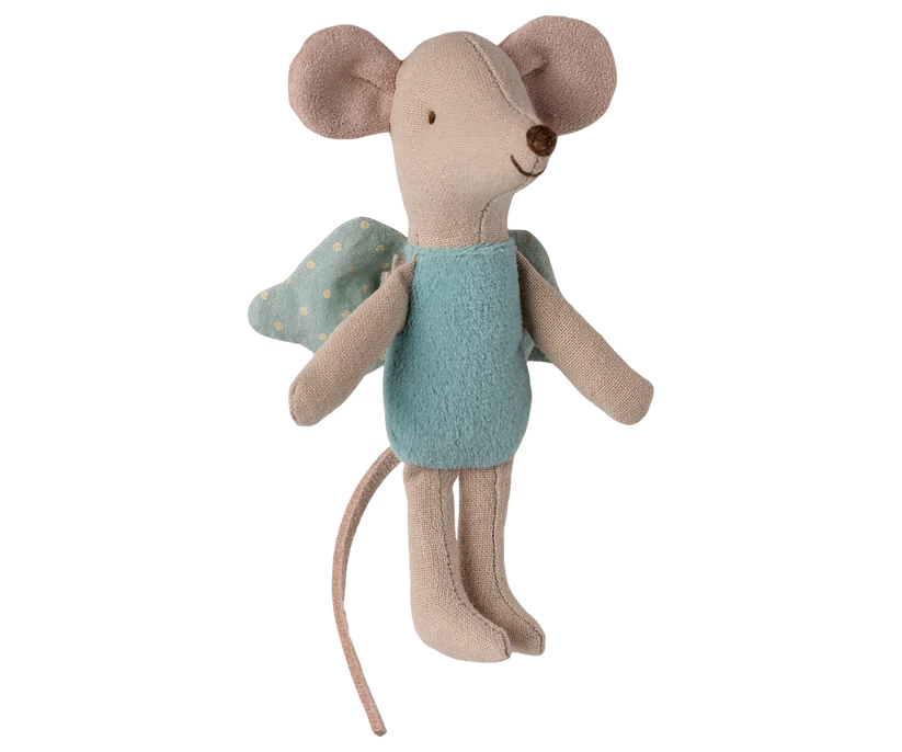 Maileg Älva Lillasyster Mus Mint Blå med Prickiga Vingar - Maileg A/W -25