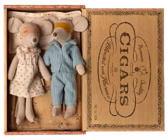 Mamma & Pappa Mus i Cigarrask - Maileg A/W -25