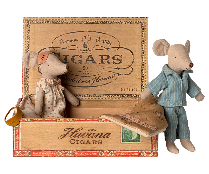 Mamma & Pappa Mus i Cigarrask - Maileg A/W -25