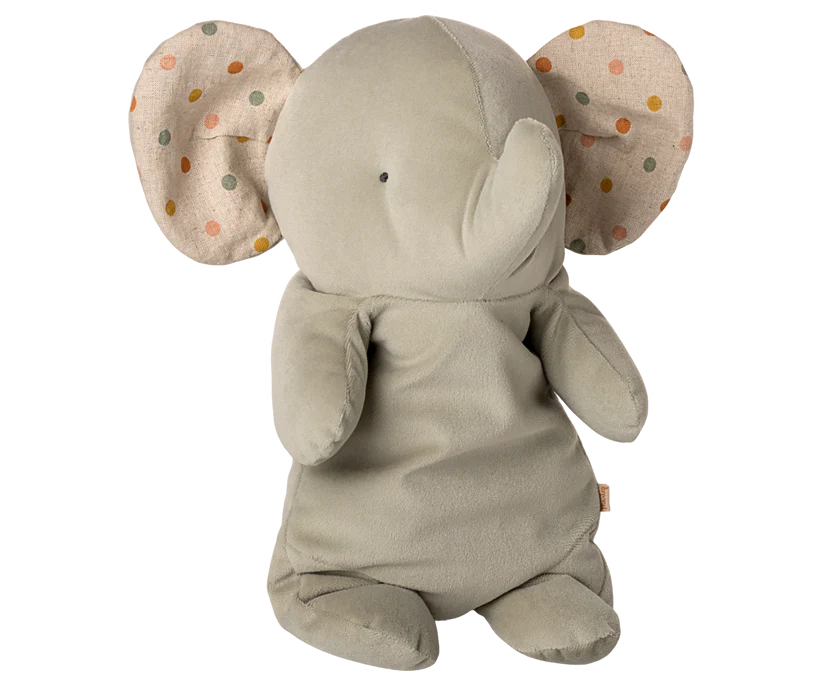 Maileg Elefant i Plysch Medium Grå -Safari Friends Iron Grey - Maileg A/W -25