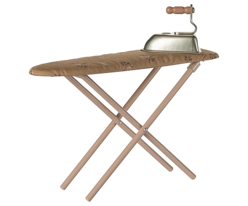 Maileg Strykbräda med Strykjärn till Kanin - Blommig Gul - Maileg A/W -25