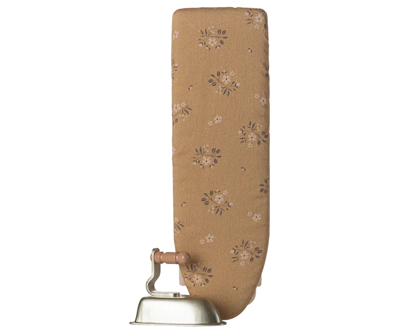 Maileg Strykbräda med Strykjärn till Kanin - Blommig Gul - Maileg A/W -25