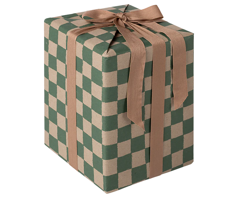Maileg Presentpapper Rutigt Grönt 10 m - Checker Green Maileg A/W -25