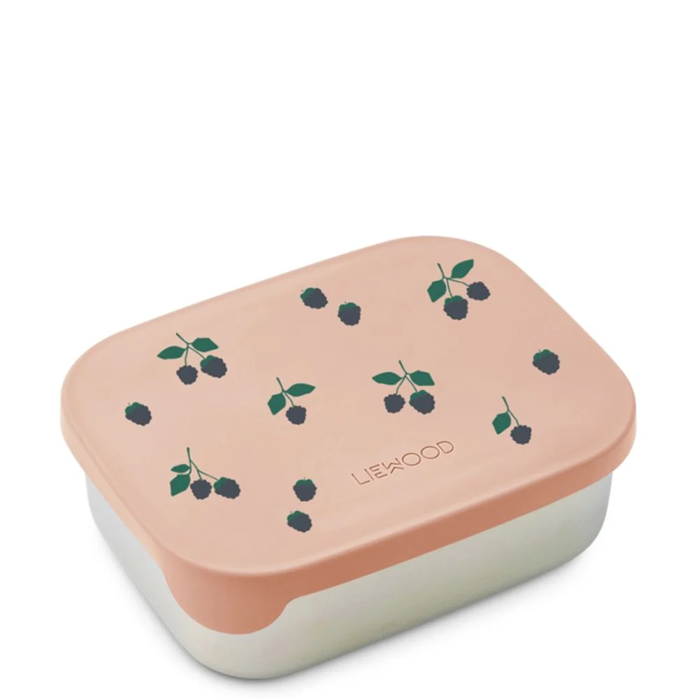Liewood Matlåda i Metall med Fack - Arthur Printed Lunchbox Berry Pale Tuscany