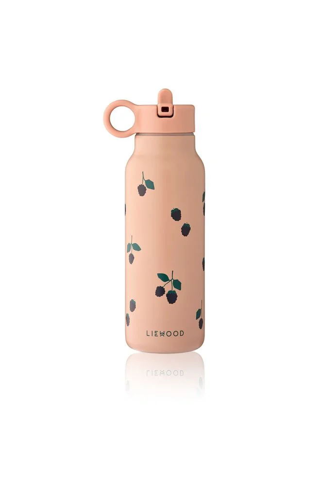 Liewood Flaska i Stål med Sugrör - Falk Water Bottle 350 ml Berry Pale Tuscany