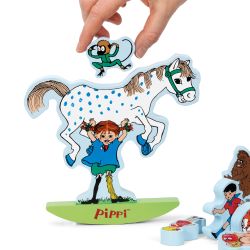 Pippi Långstrump Balansleksak - Balans Spel i Trä Astrid Lindgren