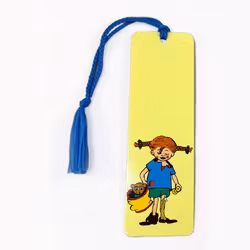 Bokmärke Pippi Långstrump är Sakletare Gult