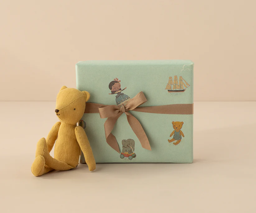 Maileg Presentpapper Blått med Leksaker 10 m - Toys