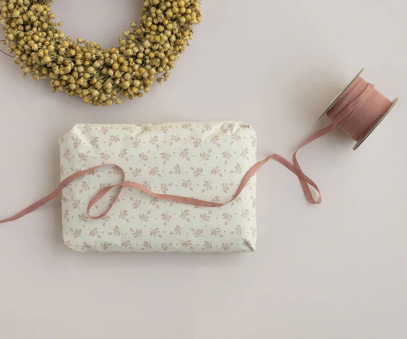 Maileg Bomullsband 25 m - Soft Coral Korall Rosa Band På Pappersrulle