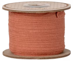 Maileg Bomullsband 25 m - Soft Coral Korall Rosa Band På Pappersrulle