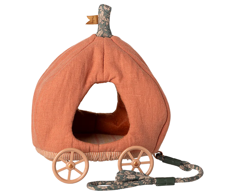 Maileg Pumpavagn till Mus - Pumpa med Snöre Mjuk Vagn Askungen Dockskåp