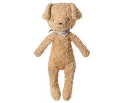 Maileg Hund Valp Med Blå Rutig Scarf - Dog Plush 2025