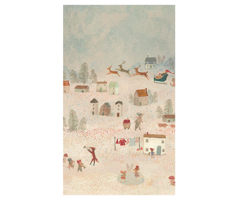 Maileg Presentpapper Vinterlandskap 10 m - Santa is Coming Maileg A/W-25