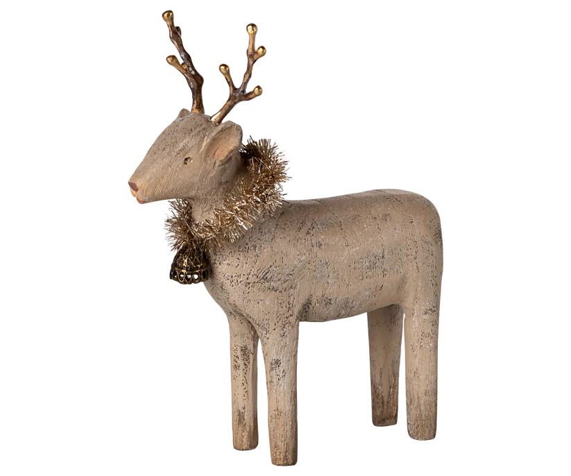 Maileg Ren Dekoration i Trä - Reindeer Small Maileg A/W-25