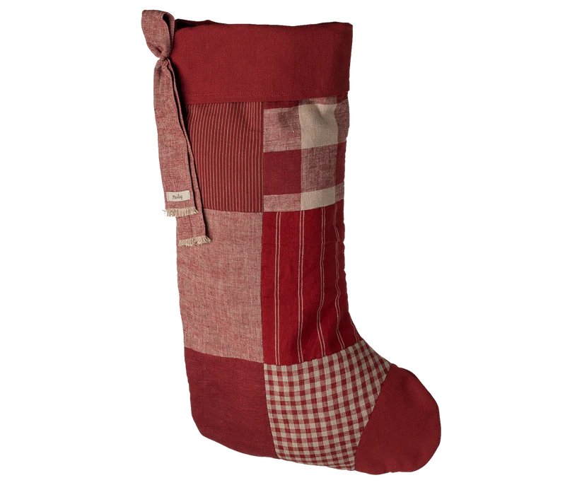 Maileg Julstrumpa Rutig Röd - Christmas Stocking Maileg A/W-25