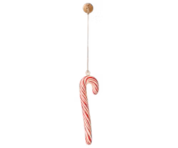 Maileg Handmålat Hänge i Metall Polkakäpp - Ornament Sugar Cane Maileg A/W-25