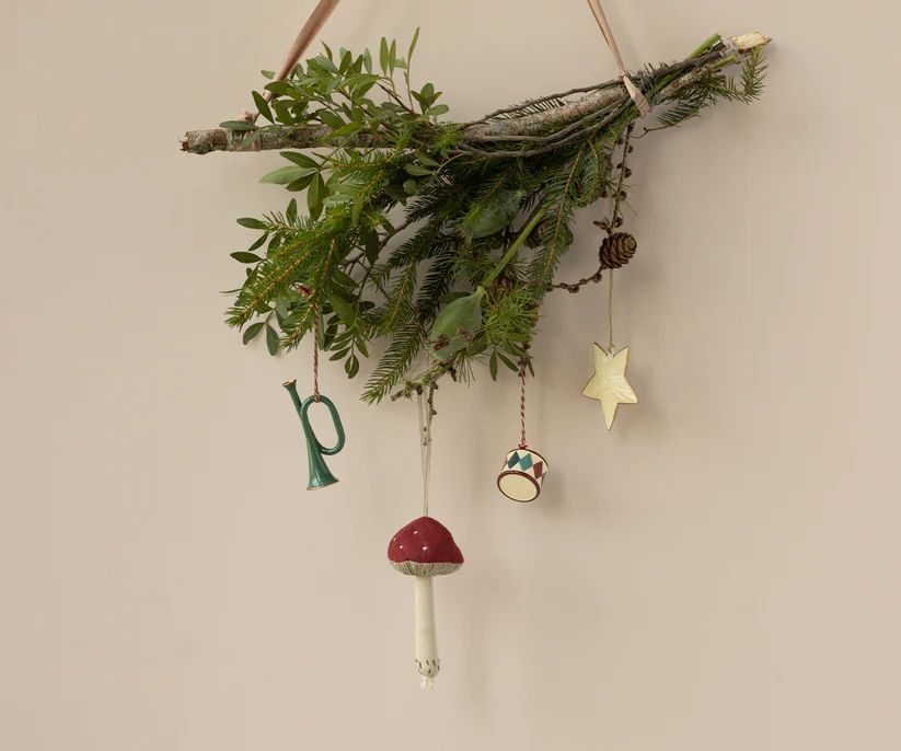 Maileg Hänge i Tyg Flugsvamp - Mushroom Ornament Röd Svamp