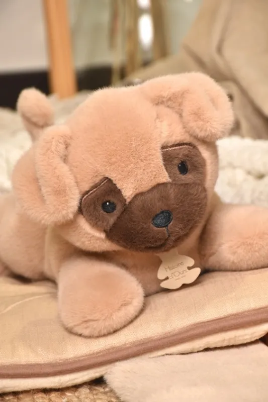 Mjukisdjur Hund Beige Mops - Les P'tits Relax Doudou et Compagnie