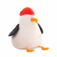 Mjukisdjur Stor Fågel med Mössa 50 cm - Orange Toys Albatross