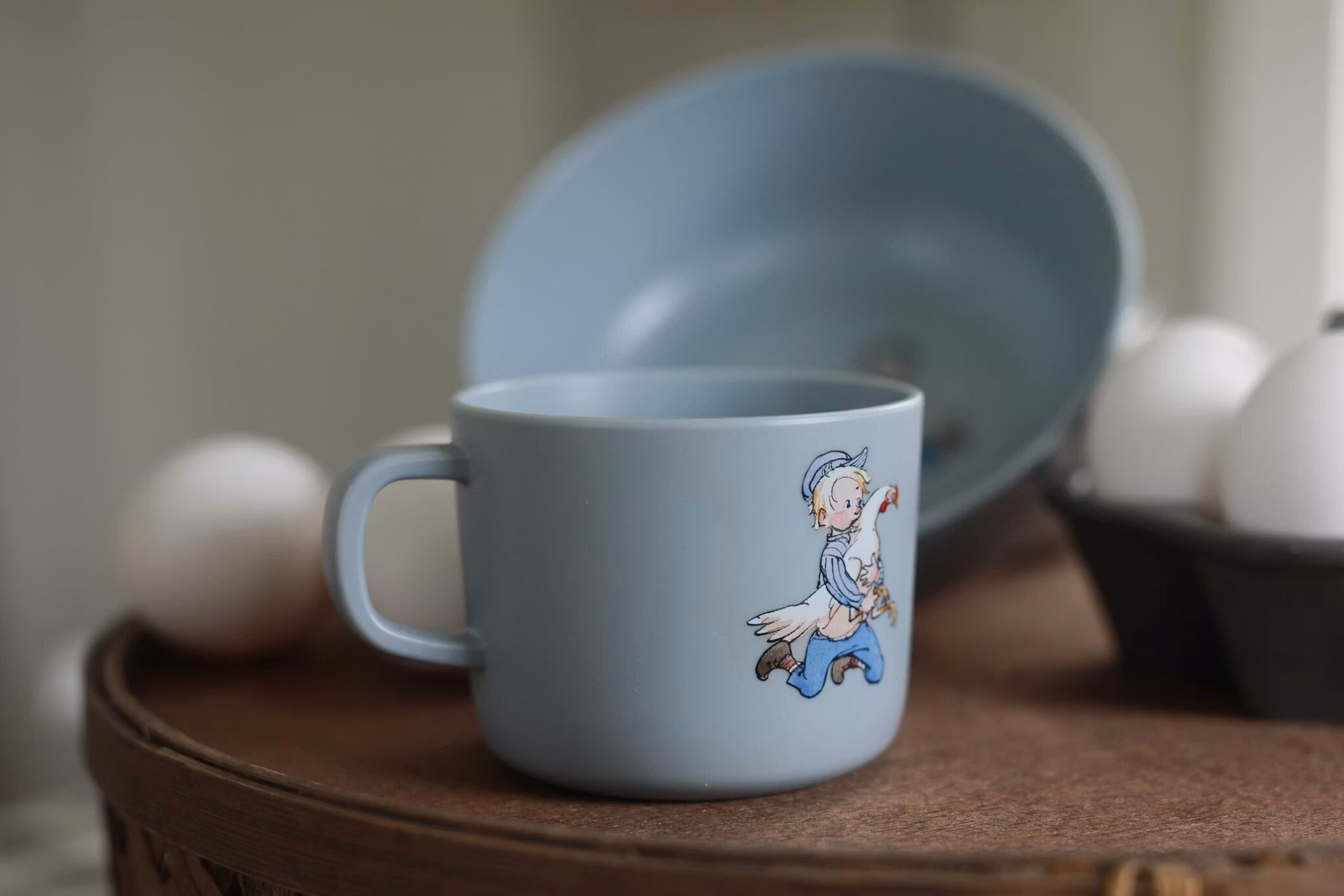 Mugg med Öra Emil i Lönneberga Blå Astrid Lindgren Rätt Start Barnmugg