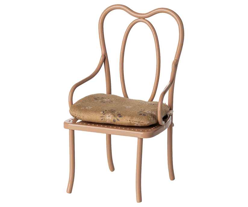 Maileg Vintage Stol med Sittdyna till Kanin Puderrosa - Dark Powder Mini Maileg A/W-25