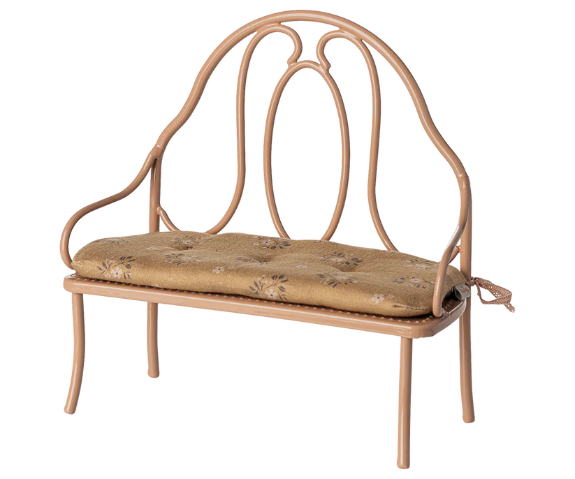Maileg Vintage Bänk med Sittdyna till Kaniner Puderrosa - Bench Mini Maileg A/W-25