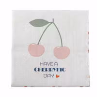 Bloomingville Stora Servetter Blommiga / Körsbär - Cherry Napkin Rose