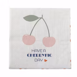 Bloomingville Stora Servetter Blommiga / Körsbär - Cherry Napkin Rose