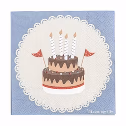 Bloomingville Servetter Födelesedag - Oscar Napkin Födelsedagstårta Kalas