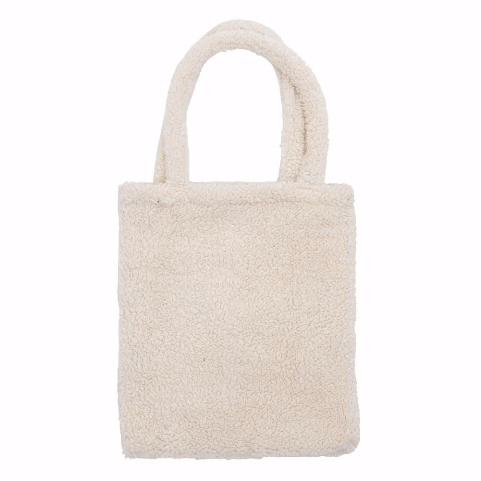 Bloomingville Vit Teddy Väska med Röd Flugsvamp - Mushroom Bag Tygpåse Leksaksförvaring Dekoration till Barnrummet