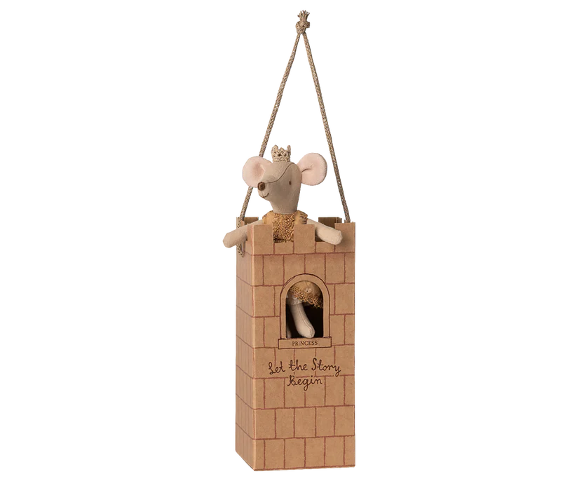 Maileg Prinsessa Storasyster Mus med Blommig Gul Klänning - Maileg A/W -25