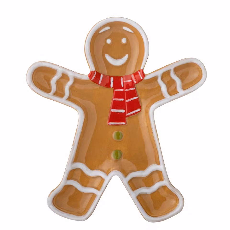 Bloomingville Serveringsfat i Keramik Pepparkaka - Fat Ginnie Plate Pepparkaksgubbe