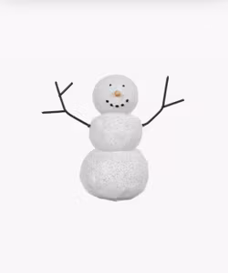 Dekoration Snögubbe 8 cm