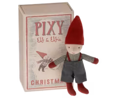 Maileg Tomtenisse Pojke i Bäddad Ask - Pixy Elf in Matchbox