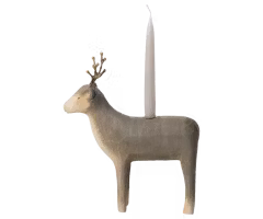 Maileg Ljusstake Ren i Trä med Vacker Finish - Medium Reindeer