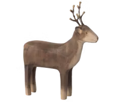 Maileg Dekoration Ren i Trä med Vacker Finish - Reindeer Small