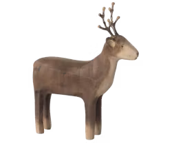 Maileg Dekoration Ren i Trä med Vacker Finish - Reindeer Small