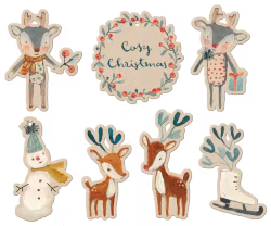 Maileg Presentetiketter Cosy Christmas 14 st