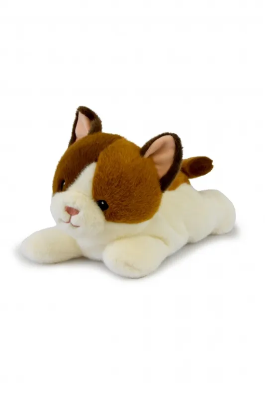 Mjukisdjur Katt Trefärgad Brun Svart Vit - Les P'tits Relax Doudou et Compagnie