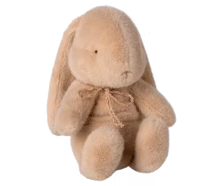 Maileg Kanin i Plysch med Rosett Small Brun - Bunny Plush Dusty Latte